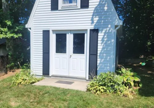 Soft Washed White Shed