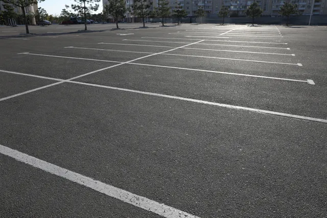 Completed parking lot