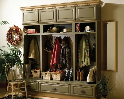 Mudroom cabinet storage