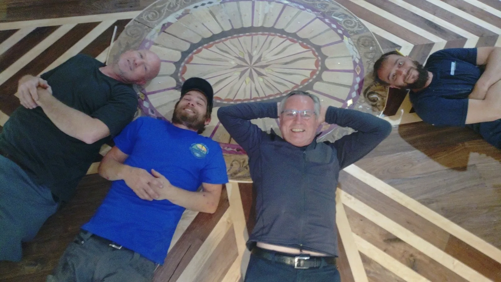Hardwood flooring teamwork
