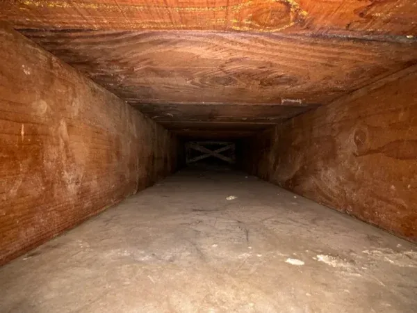 The same wooden air duct clean after professional cleaning