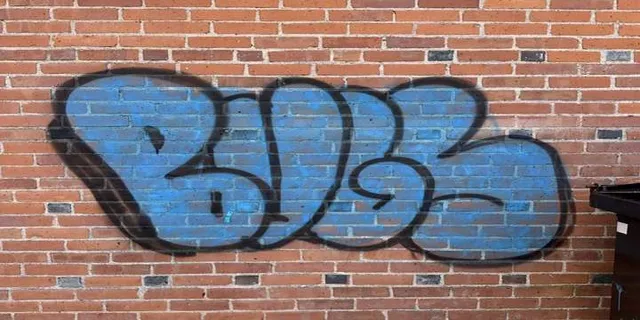 Before Graffiti cleaning New Haven