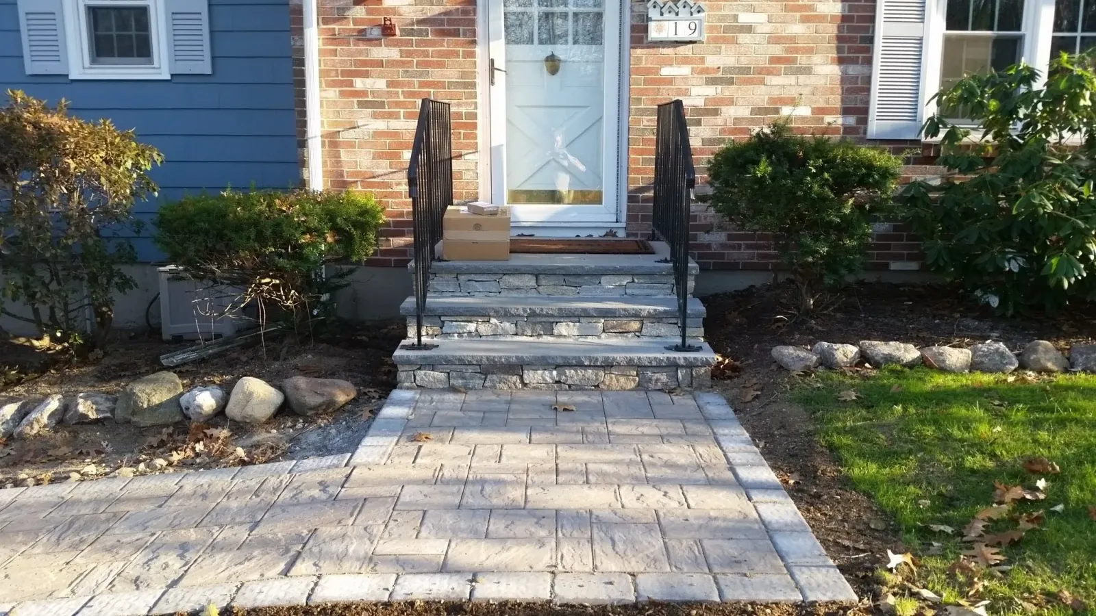 Front entrance upgrade in Holden, ma