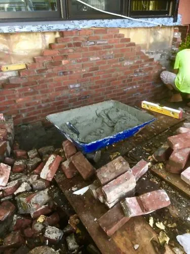 Brick Foundation, Sumner Street - E. Boston, MA