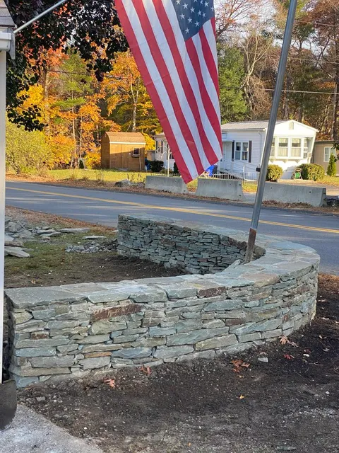 Concrete with USA Flag