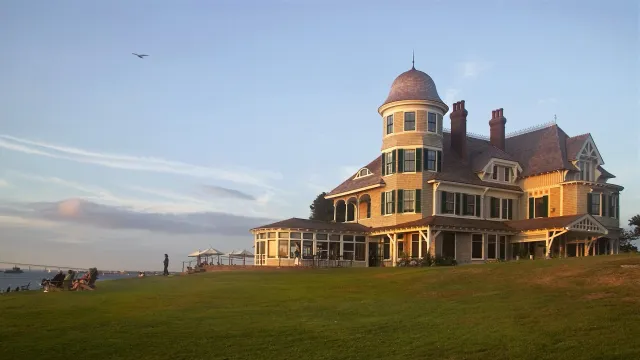 Wood roofing, wood siding, and copper guttering in Newport by Slate and Copper Services in Portsmouth, Rhode Island and Easton, Connecticut, serving Fairfield County, Providence, coastal RI, and South Coast, MA.