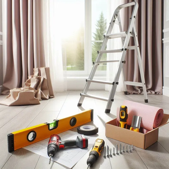 Curtain rod installation
