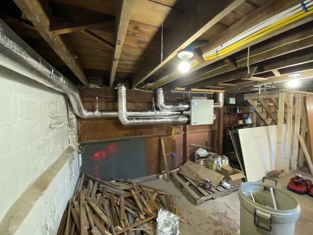 Basement Trunk & Branch Ductwork