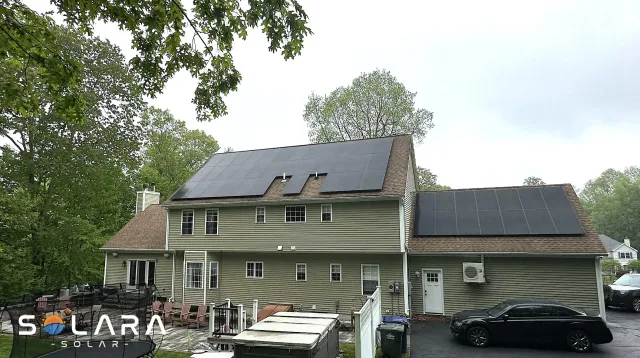 Actual Solara Solar installation in Oxford Connecticut