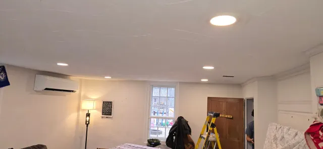 Wafer ceiling light installation in Chester, NH, by CJH Electrical