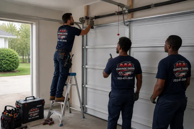 AAA garage door pros work photo