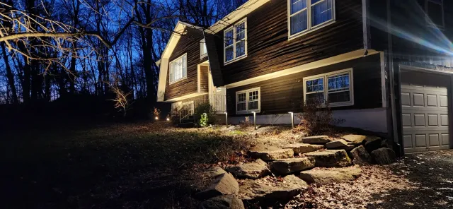 Landscape Lighting  House uplighting  walkway lighting Newtown Fairfield County Connecticut