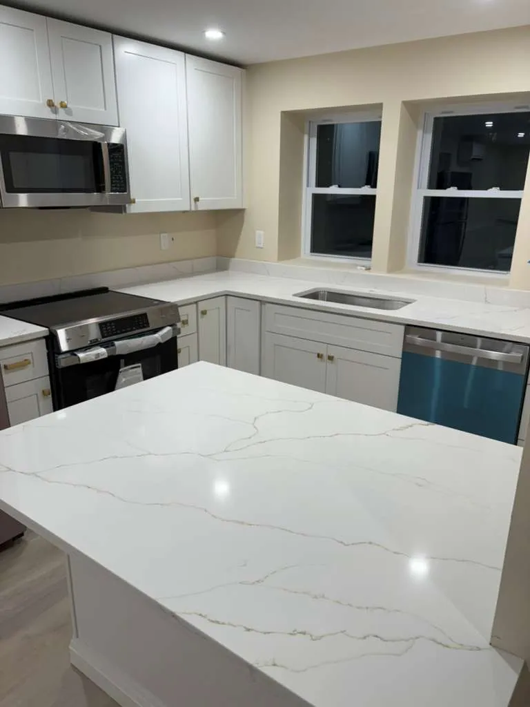 Calacatta quartz countertop Taunton Ma – J&J Installation