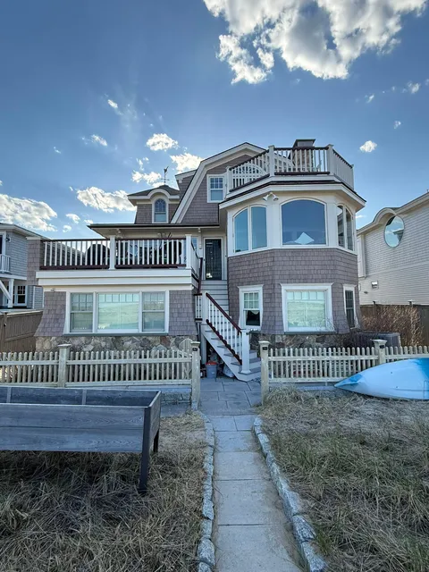 Solid Stain, Mahogany Doors & Deck — Seabrook Beach, NH