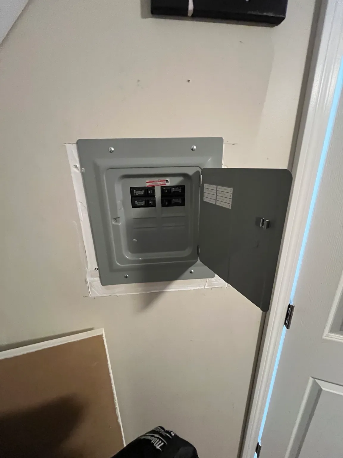 Third-floor electrical subpanel installation by JG Electric