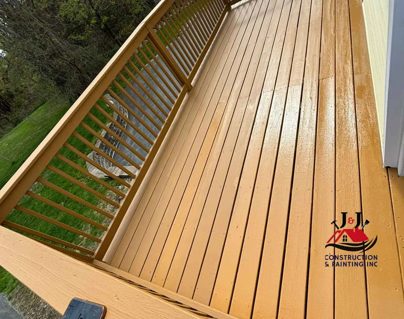 Deck freshly stained and sealed