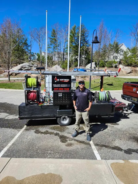 ACE Soft Wash owner with equipment