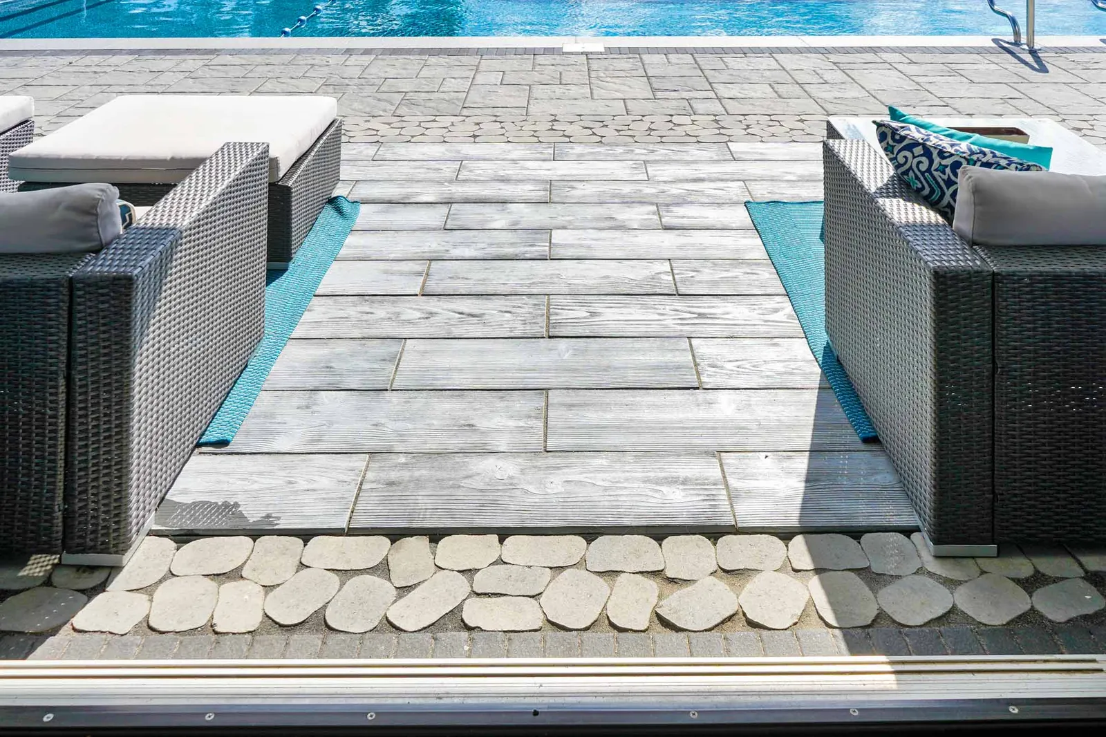 DR Stonework Pool Patio Couches