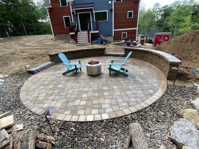 Circular Fire Pit Patio — Fireplaces & Pits in Windham, NH