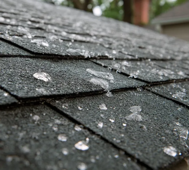 hail damage on New England roof