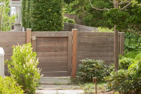 grey fence and door