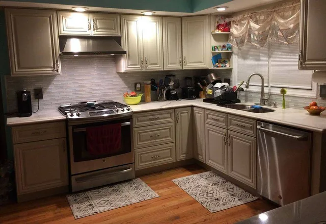 Kitchen with new cabinetry and appliances