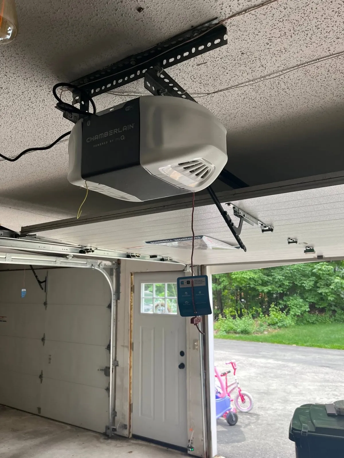 New Chamberlain myQ smart garage door opener installed by Nolin Overhead Doors