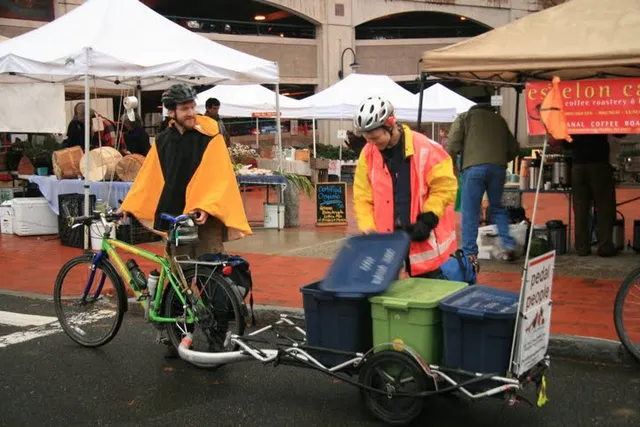 Delivering from the Tuesday Market in Northampton