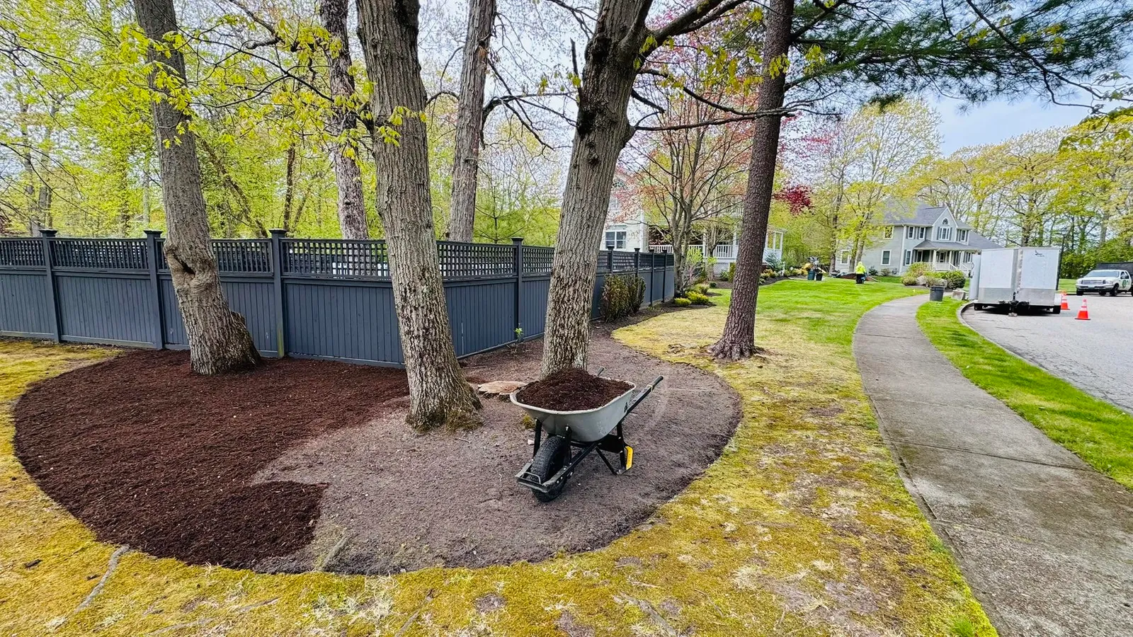 Mulch Services Provided by Olmos Landscaping & Lawn Care Services in RI