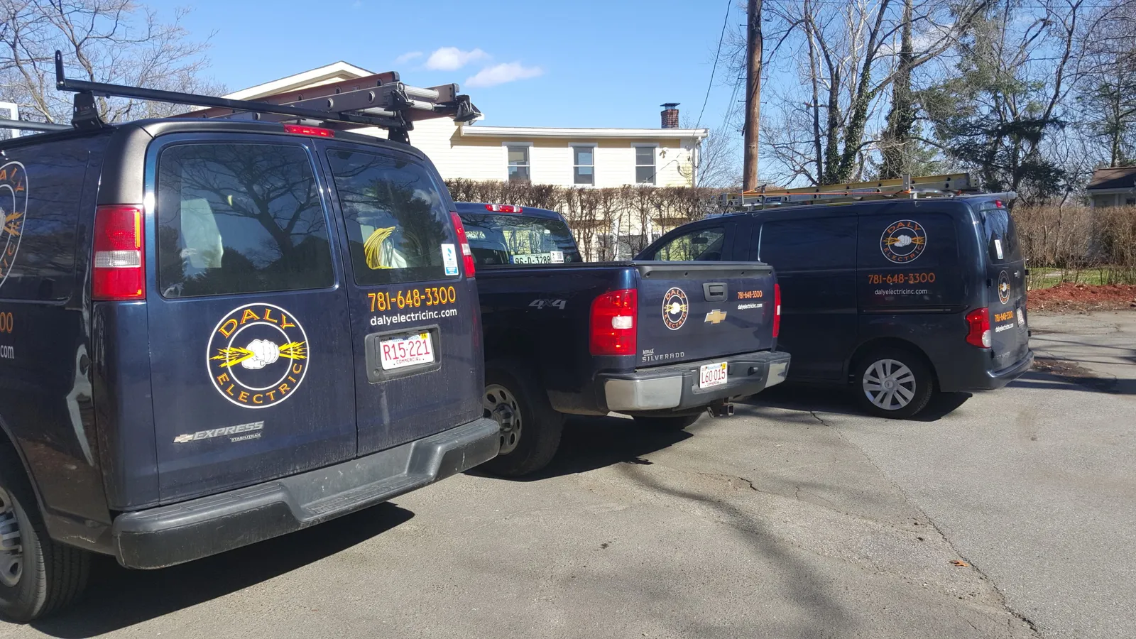 Daly Electric branded service vans
