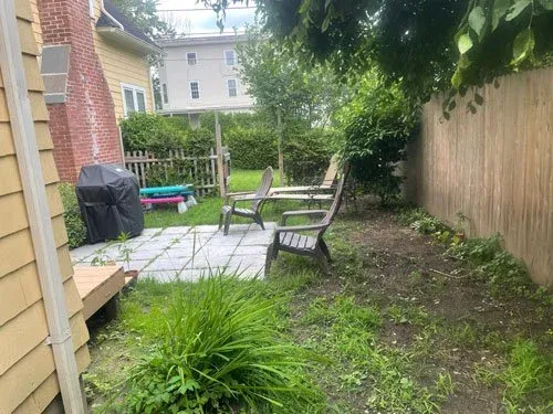 messy backyard