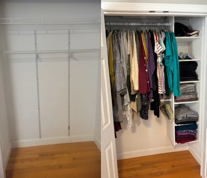 Smart Closet Redesign: Transforming closets in a clients new home.