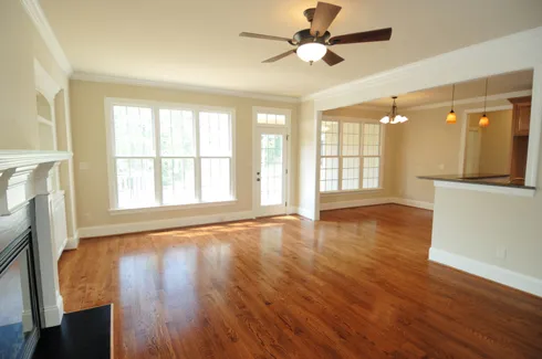 Polished wood floors