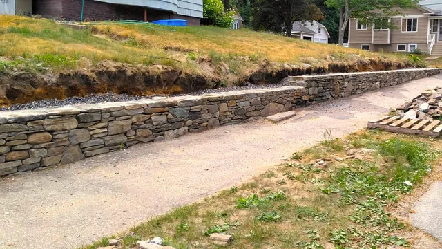 Fieldstone Retaining Wall, Auburn, Maine