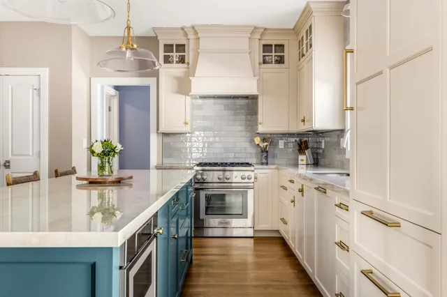 Wide kitchen view from a Milton new-build whole-home Materials and Install partnership by Transitions