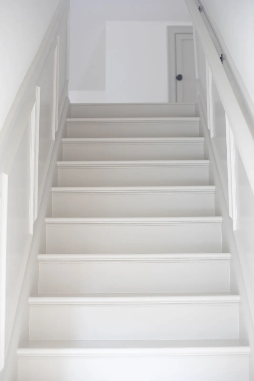 Rebuilt staircase with new trim and finish