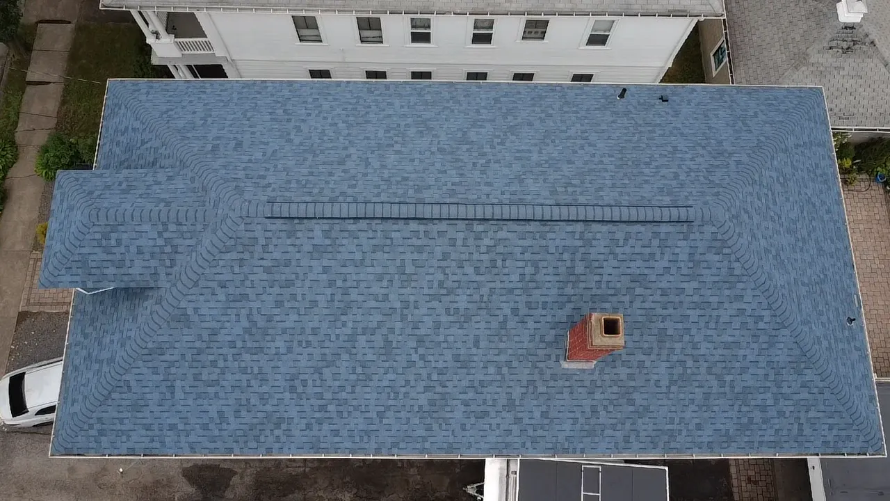 Residential roofing project by LizMar Construction in Rhode Island