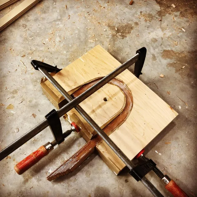 More progress on the round top windows. Sash work. Half round sash bars were steam bent, allowed to dry, then laminated . Out of the mold, the sticking detail was hand carved. Was not interested in even trying to run these on the shaper- 2 1/2&rdquo;