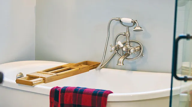 Bathroom remodel — soaking tub with wall-mount filler