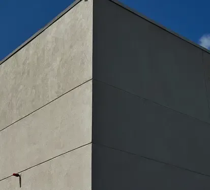 modern stucco fireplace