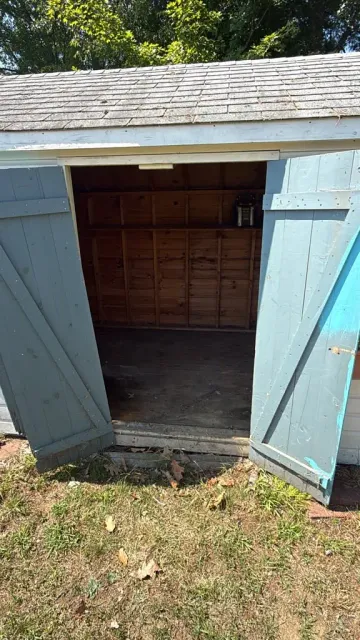 After: emptied backyard shed in Somersworth