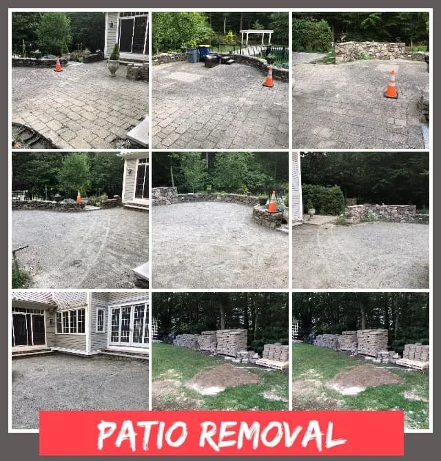 Before & after from patio removal