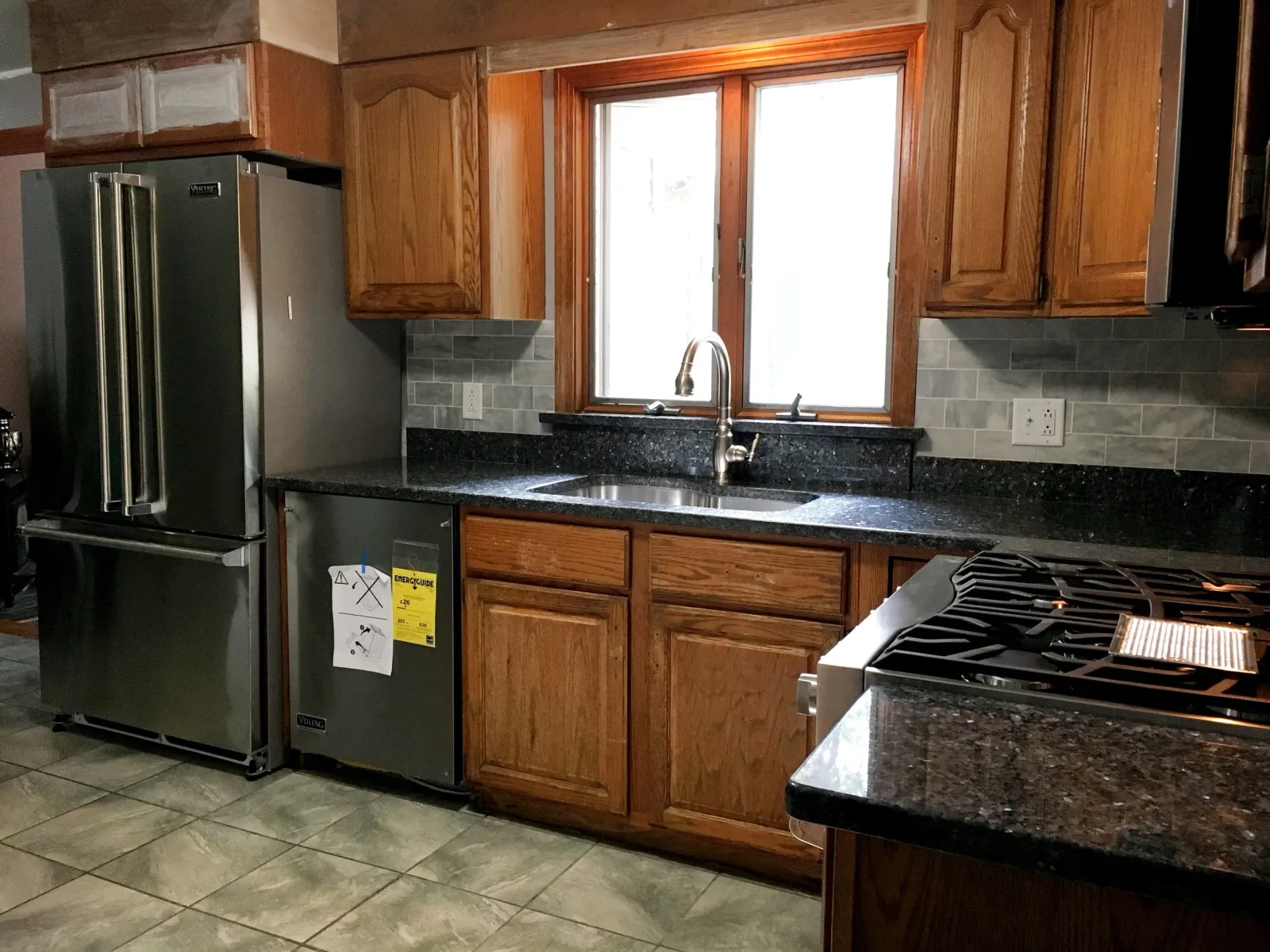 Blue Pearl granite countertops in kitchen