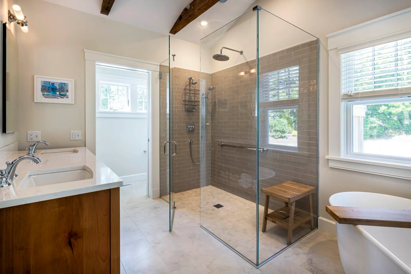 Custom bathroom with modern details