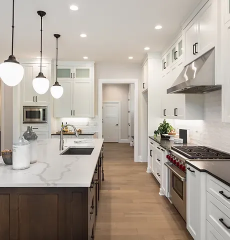 Kitchen with Marble Island
