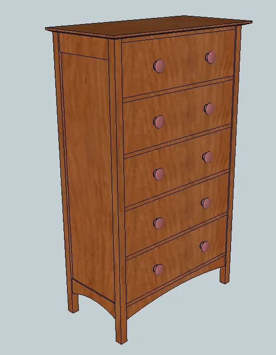 5 Drawer Gentleman's Chest