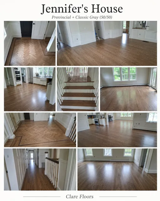 Jennifer's House custom stained hardwood floors