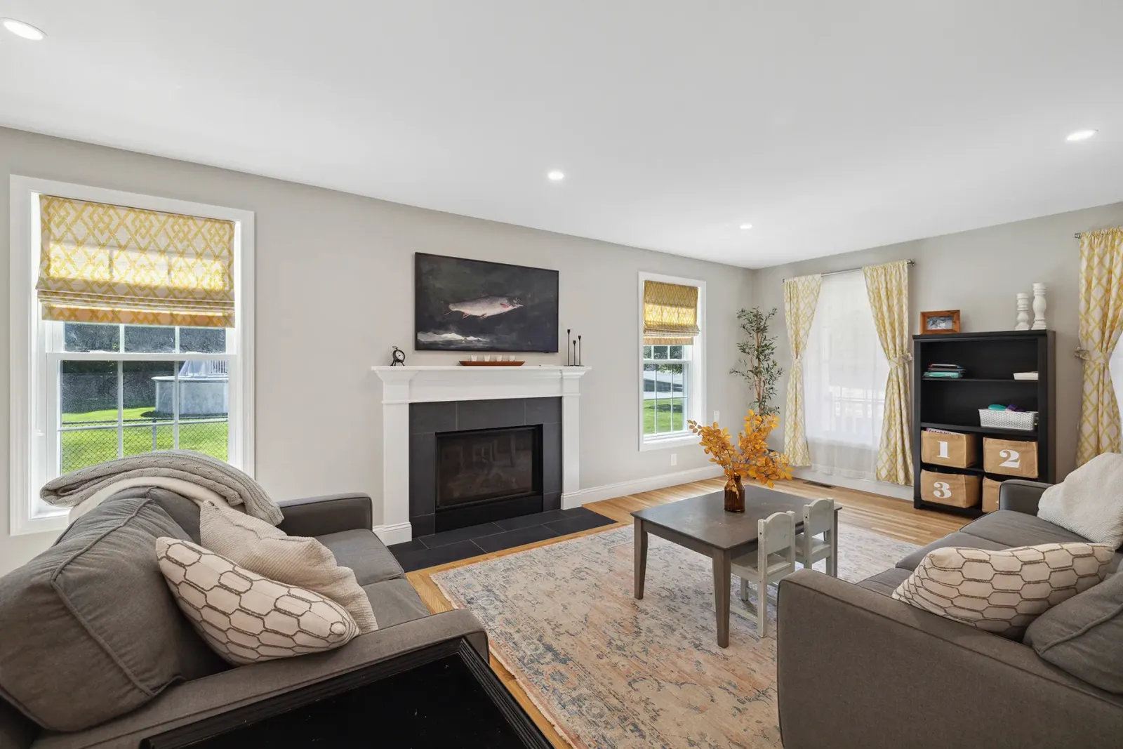 Finished kitchen renovation in Nashua, New Hampshire — gathering space for cooking and family
