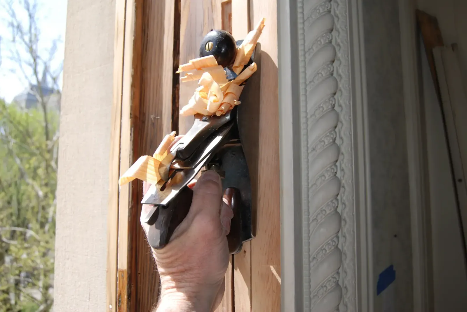 HANDPLANE WITH SHAVINGS