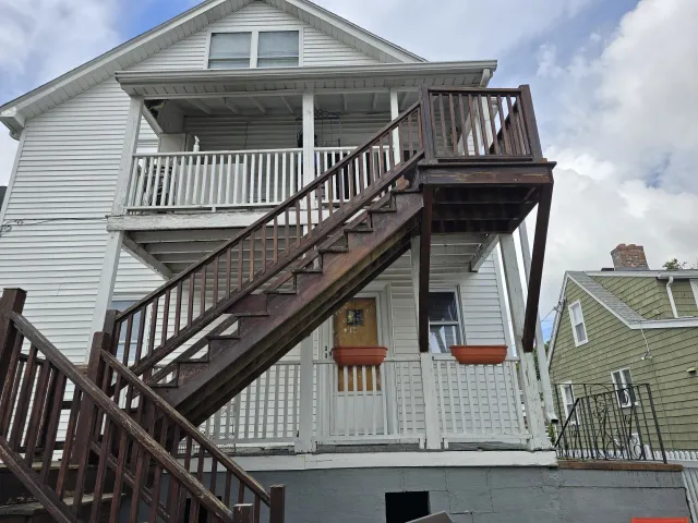 Rebuilt exterior porch, stairs and railings